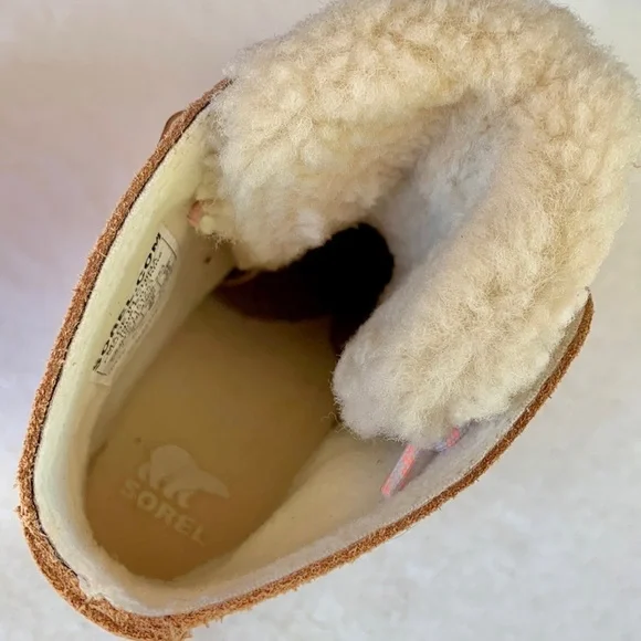 SOREL Joan of Arctic Wedge III Lace Cozy Boots Waterproof Leather Fleece - Picture 9 of 11